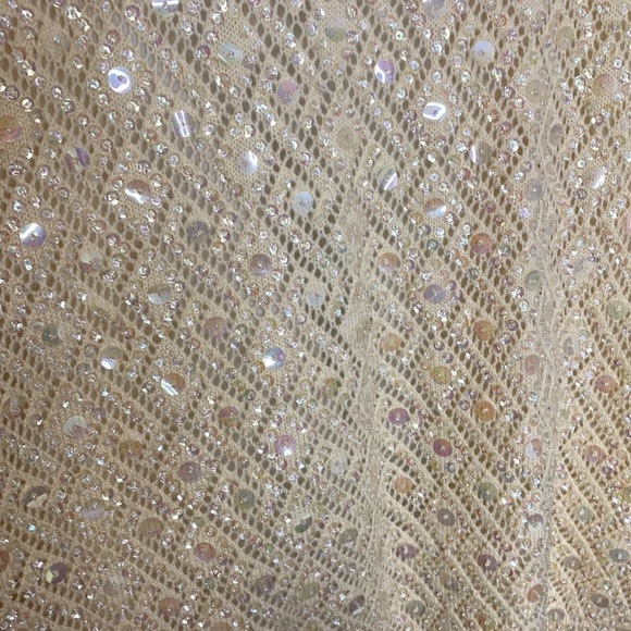 Vintage 100% Wool Cyn Les Hand Beaded Sweater Size British Hong Kong - Picture 8 of 11